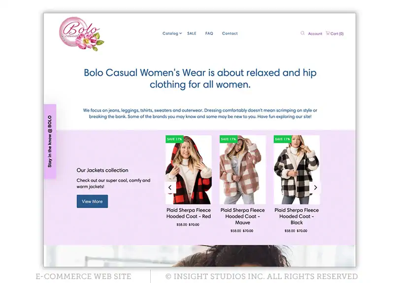 BOLO Womens Wear Ecommerce website 